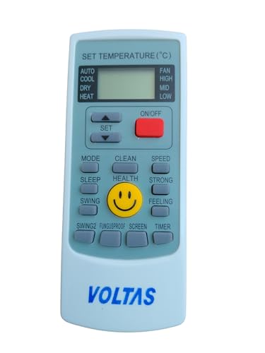 Image of Sanavya AC Remote Control - Compatible Replacement for Split & Window Air Conditioners - Replicates Genuine Remote Functions (Voltas Ac Remote 45A Smile)