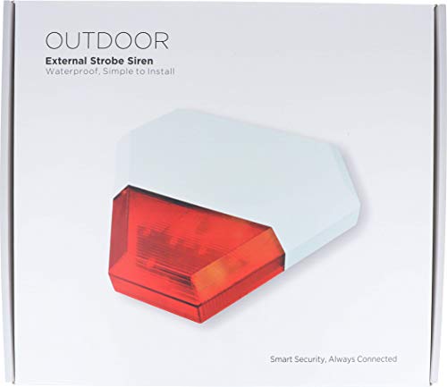 Hom-io | Omni Warnsirene für den Außenbereich, mit starkem Alarm, wetterfest, hohe Schall- und visuelle Leistung, kompatibel mit dem Hom-io-System