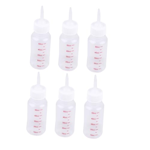Toddmomy 6Pcs Pet Feeding Bottles for Dogs Cats Animals Pointed Nipple Nursing Supplies Safe Material for Kittens Puppies Newborn Pets