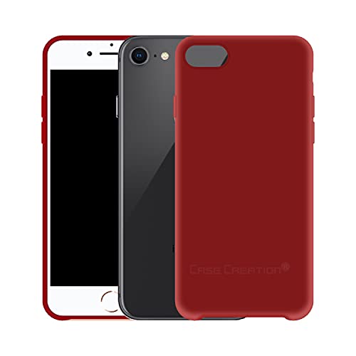 Image of Case Creation Luxurious OG Series for iPhone 7 Case Cover,Anti-Dirty Slim Case Frosted Matte Cute Candy TPU Raised Bezel (Splash of Color) Back Cover for Apple iPhone 7 -Wine Red