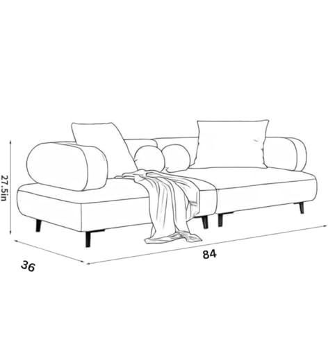 Image of Style Creative 3-Seater Sofa - Modern Elegance for Your Living Room (White, Three Seater)