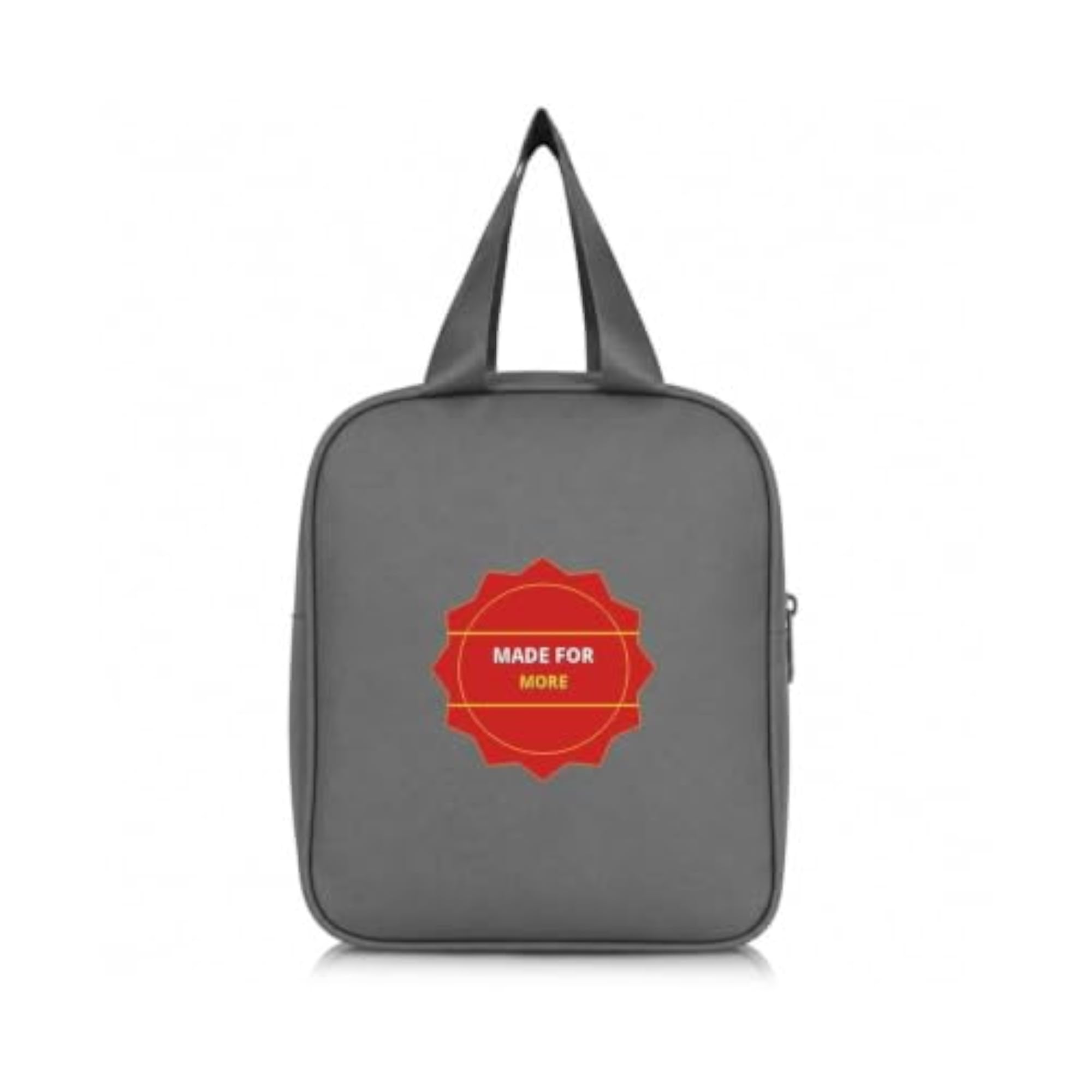 Reusable Lunch Bag with Front Pocket and Zipper Closure