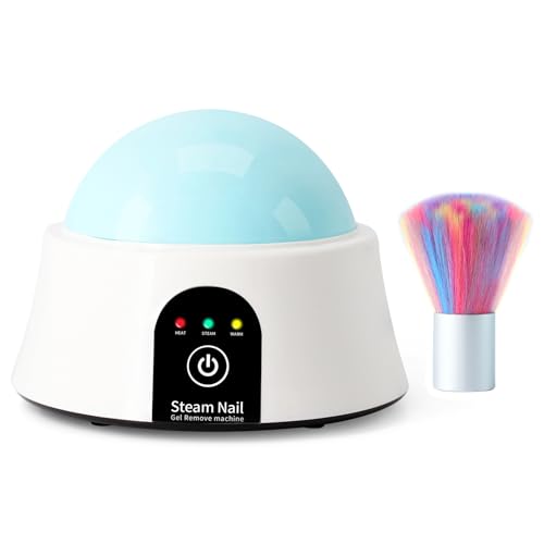 Electric Nail Soaking Bowl Gel Nail Polish Remover Acrylic Dip Powder Remover Soak Off Bowl with Nail Art Brush ISGR-01 Blue