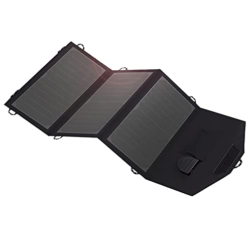 YNAYG Kits Portátil de Panel Solar Carga Rápida de 21 W, Cargador Solar Plegable Alta Eficiencia Conversión para Campaing, Generadores Solares Compatibles con Smartphones, Tablets Cover