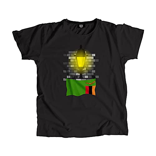 T-shirt Zambie Street Lamp Bricks streetwear unisexe graphique imprimé briques