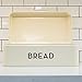 Now Designs Metal Bread Storage Bin Flip Top Lid, Ivory, 16x9x6.5 inches