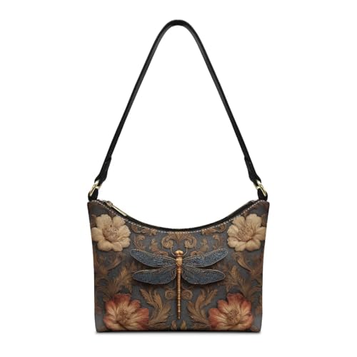 Image of Handbag for Women Leather Underam Shoulder Bag with Zipper Fashion Work Purse Waterproof Travel Wallet