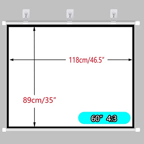 Pantalla de proyección manual para pared 4:3 portable miniatura 7