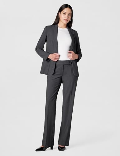 Image of Calvin Klein Women's Classic Fit Straight Leg Lux Suit Pants