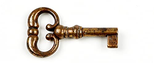 Preisvergleich Produktbild Möbelschlüssel Antik Stilmöbel Brünniert Ersatzschlüssel Rohling Patina 7098 / 22.01