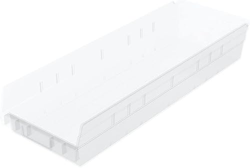 Akro-Mils 30164 - Caja de plástico anidable, (24 x 6-12 x 4 pulgadas), transparente, (paquete de 6)