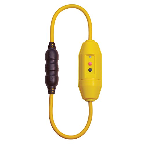 Tower Manufacturing 30396003-08 Manual-Reset 20 Amp Inline Gfci Cord, 3 Feet, Yellow #TOP1