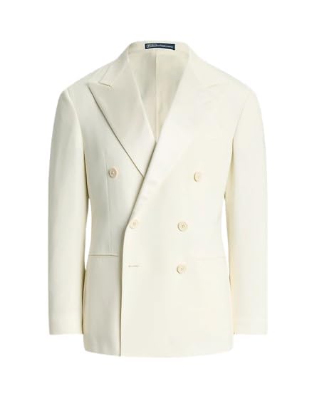 Men’s Polo Tailored Wool Barathea 2 Piece Tuxedo Suit – Premium Dinner Suit with Luxurious Blazer, Waistcoat & Trousers3