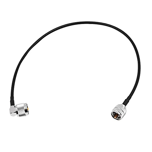 VOANZO UHF Jumper Cable RG58 UHF PL259 Male Plug to UHF Male Right Angle Coaxial Cable 20inch (50cm) for CB Radio PL 259 WiFi Antenna Extension Cable - Image 4