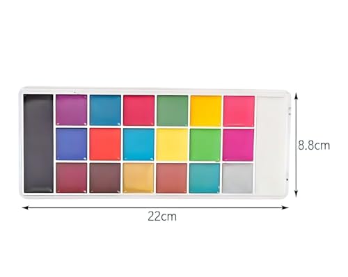 Image of Face Paint Palette 20 Colors with Large Black and White Pan for Face and Body Art