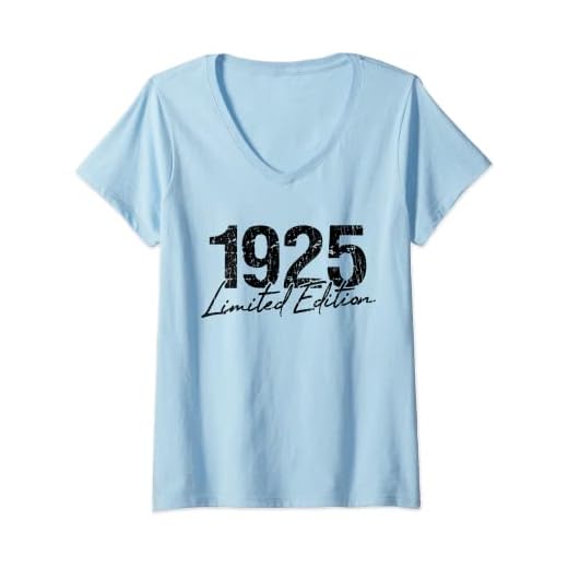 Mujer Cumpleaños 1925 Edición limitada Regalo Usado Grunge Vintage Camiseta Cuello V