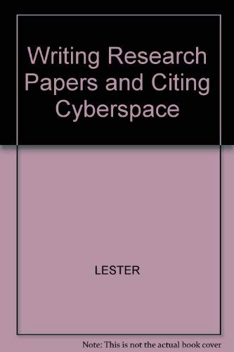 Citing Cyberspace to Accompany Writing Research... 0321021452 Book Cover