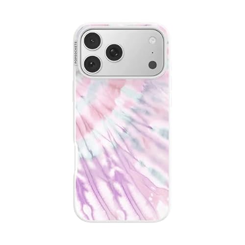 PopSockets iPhone 18 Pro Max Phone Case with MagSafe- Tie Dye Purple