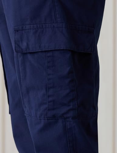 Image of Amazon Brand - Symbol Men's Regular Fit Cargo Trouser (Elasticated Waistband | 100% Cotton | Pants)