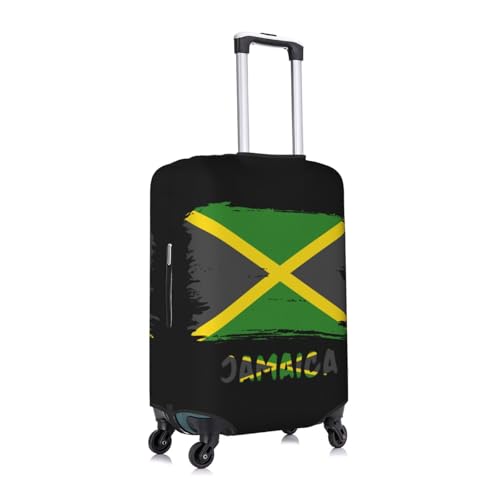 Jamaica Jamaicans Flag Travel Luggage Cover Washable Suitcase Case Suitcase Protector Fit Luggage Cover X-Large3