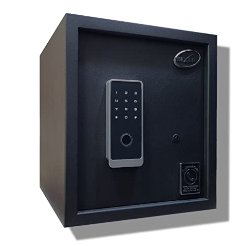 "Secure Your Home, Office, or Hotel With Maxwel Biometric Safe - Unlock With Fingerprint, Passcode, or Key - 20L Capacity"
