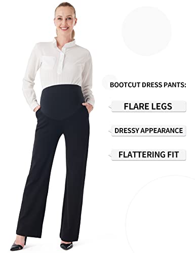 Urbest UR22-WMP-30-BL-30"-L Women'S Maternity Pants For Work, Office Wear Dress Pants thumb #3