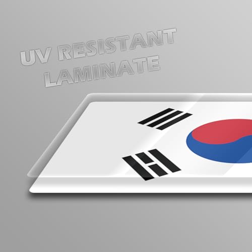 Image of World Country Flag Decal Stickers - Two Pack - for Cars Windows Bumpers Laptops Tablets Tumblers Cups Walls (South Korea)
