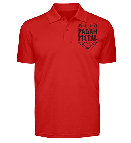 Polo Viking confortable grande taille XL rouge thème Marteau de Thor