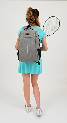 Laptop Backpack, Business Travel Bag with USB Charging Port, Water Resistant Anti-Theft Computer Backpack, 15.6 Inch, Gray, for Men, Women3