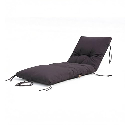 deco arts Coussin Bain de Soleil - Coussins Rectangulaires pour Chaise Longue - Coussin Capitonné avec Traitement Déperlant et Poignées de Transport -...
