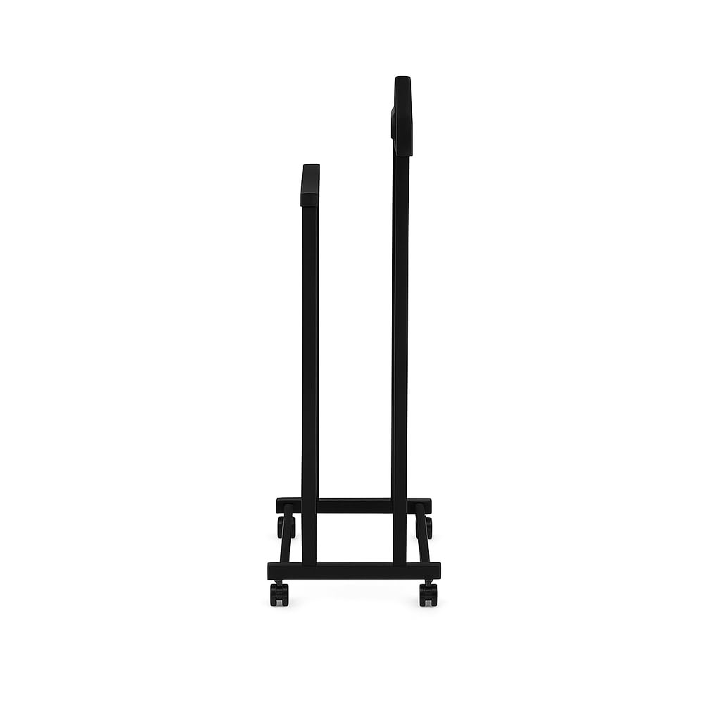 Compactor Hector RAN11619 - Galán de noche doble de madera con ruedas, 28,5 x 43 x 97 cm, fabricado en Italia, color negro