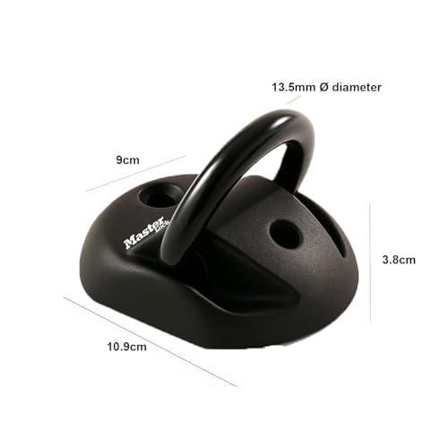 Ancrage en acier Master Lock 1494EURDPRO, robustesse maximale pour sol ou mur noir - 3