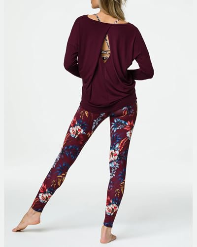 Sanutch Open Back Workout Tops Long Sleeve Activewear Shirts Backless Yoga Top Workout Clothes for Women4