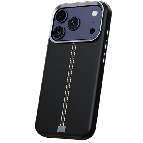 Étui fin pour iPhone Air en cuir noir magnétique et antichoc