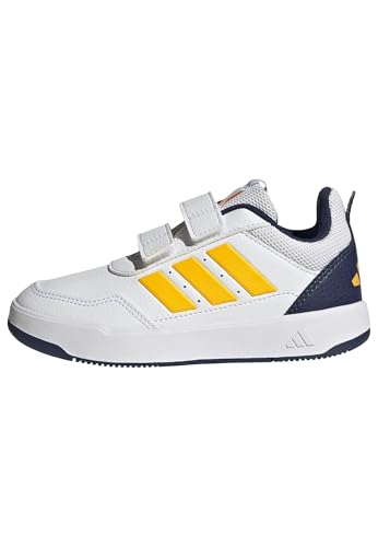 adidas Unisex Kinder Tensaur Sport 3.0 Hook and Loop Kids Shoes FTWR White/Collegiate Gold/Collegiate Navy 33 EU