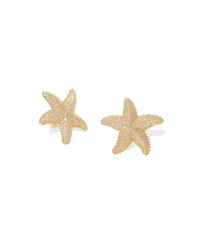 PAVOI 14K Gold Plated Starfish Statement Stud Earrings for Women | Trendy Jewelry Alluring Ocean-Themed Dangling Earrings3