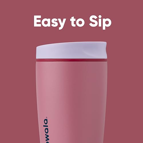 image for Owala SmoothSip Slider Insulated Stainless Steel Coffee Tumbler, Reusa