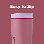 Owala SmoothSip Slider Insulated Stainless Steel Coffee Tumbler, Reusable Iced Coffee Cup, Hot Coffee Travel Mug, BPA Free 12 oz, Purple/Pink (Crochet Queen) - Image 2
