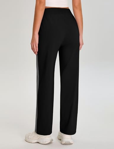 BMJL Womens Black Travel Hiking Pants Work Dress Business Causal Pants Wide Leg Lightweight Fall Trousers