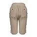 AKTCVVJ Women's Linen Capris Elastic Waist Work Pant Sports Workout Pant Fashion Summer Capris with Pockets Khaki