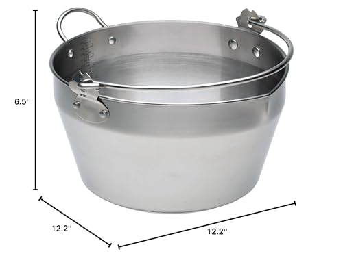 Kitchencraft Home Made Stainless Steel Maslin Pan With Handle for 4.5 Liters