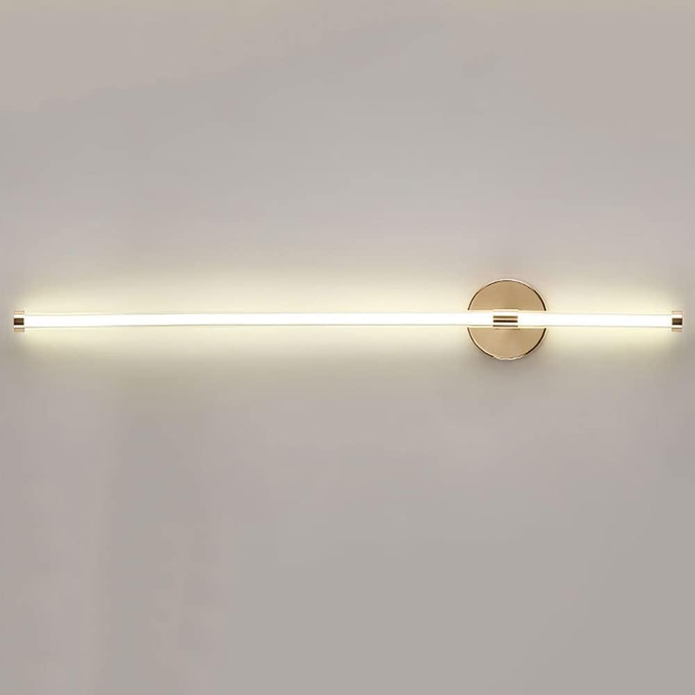 CUNTO Applique da parete dimmerabile Applique da parete Barra luminosa a LED Striscia lineare Applique da parete Lampada da parete in vetro con telecomando, apparecchi di illuminazione per lavabo