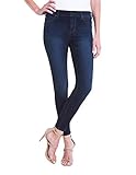 Liverpool Women's Piper Hugger Ankle Skinny 4-Way Stretch, Blackout Blue, 6