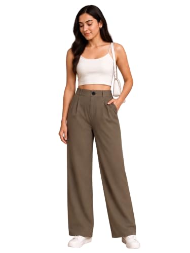 Image of Womens NS Lycra Korean High Waist Straight Pants