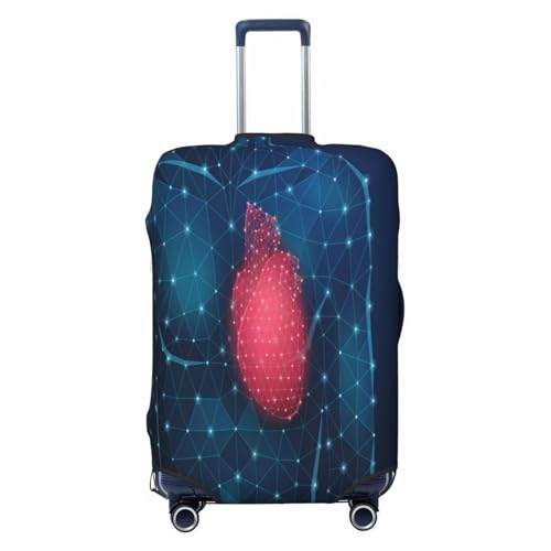 Medicine Science Heart Luggage Cover for Suitcase, Suitcase Cover Protector Fit 25-28 Inch Luggage Travel Accessories, L