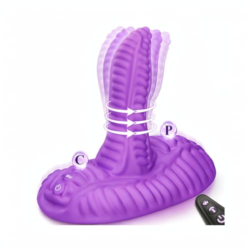 Image of Riding Dildo Vibrator Adult Toy - 360 Swing Dildos Sit-On Grinding Sex Toy, Remote Control Sex Machine with 9 Swings Vibrations for G Spot Anal Clit Stimulation, Adult Sex Toys Games, Purple