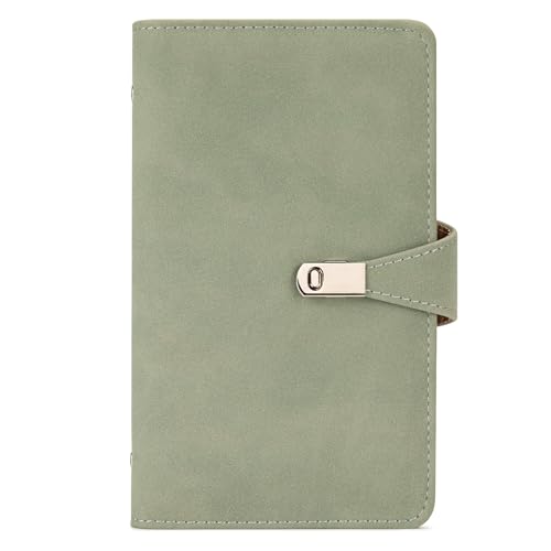 [OWLKELA] 名刺ホルダー 大容量240枚収納 名刺ファイル ビジネス用 コンパクトな名刺入れ めいし分類管理・整理 シンプル おしゃれ 男女兼用 携帯便利 (グリーン)
