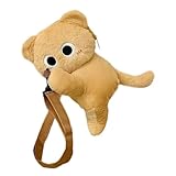 ZYMIADOU Bolso cruzado con temática de juguete peludo con amplio espacio de almacenamiento, forma ergonómica para mayor comodidad, espaciosa bolsa de hombro de felpa para viajes, Amarillo, One Size