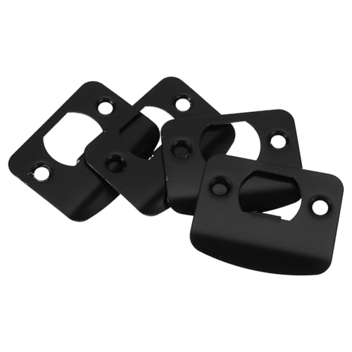 Placas de cierre de acero inoxidable para reforzar pestillos de puertas con 4 piezas 2
