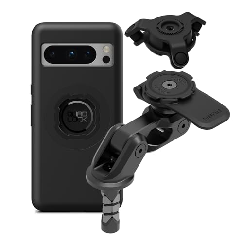 Image of Quad Lock Motorcycle Fork Stem Mount PRO Kit with Vibration Dampener and MAG Phone Case for Pixel 8 Pro